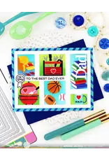 WAFFLE FLOWER WAFFLE FLOWER POSTAGE COLLAGE MOM & DAD DETAILS MATCHING DIE SET