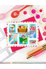 WAFFLE FLOWER WAFFLE FLOWER POSTAGE COLLAGE MOM & DAD DETAILS MATCHING DIE SET