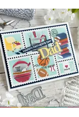 WAFFLE FLOWER WAFFLE FLOWER POSTAGE COLLAGE DAD STENCIL SET