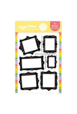 WAFFLE FLOWER WAFFLE FLOWER POSTAGE COLLAGE FRAMES CLEAR STAMP SET