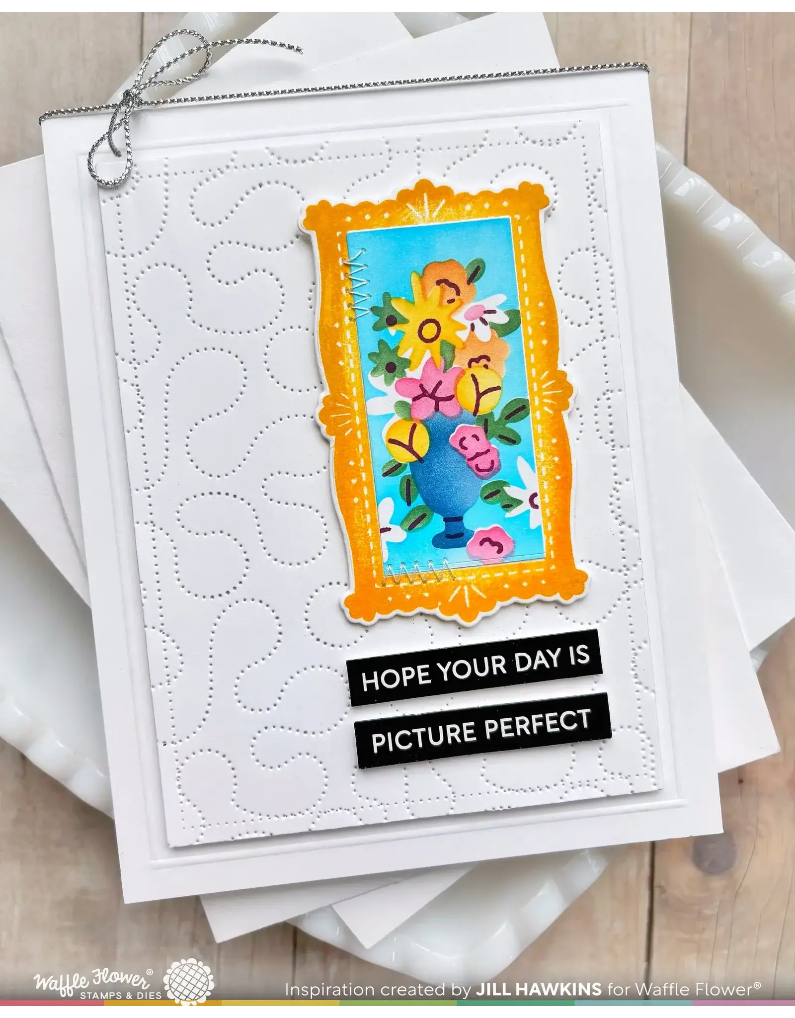 WAFFLE FLOWER WAFFLE FLOWER POSTAGE COLLAGE FRAMES CLEAR STAMP SET