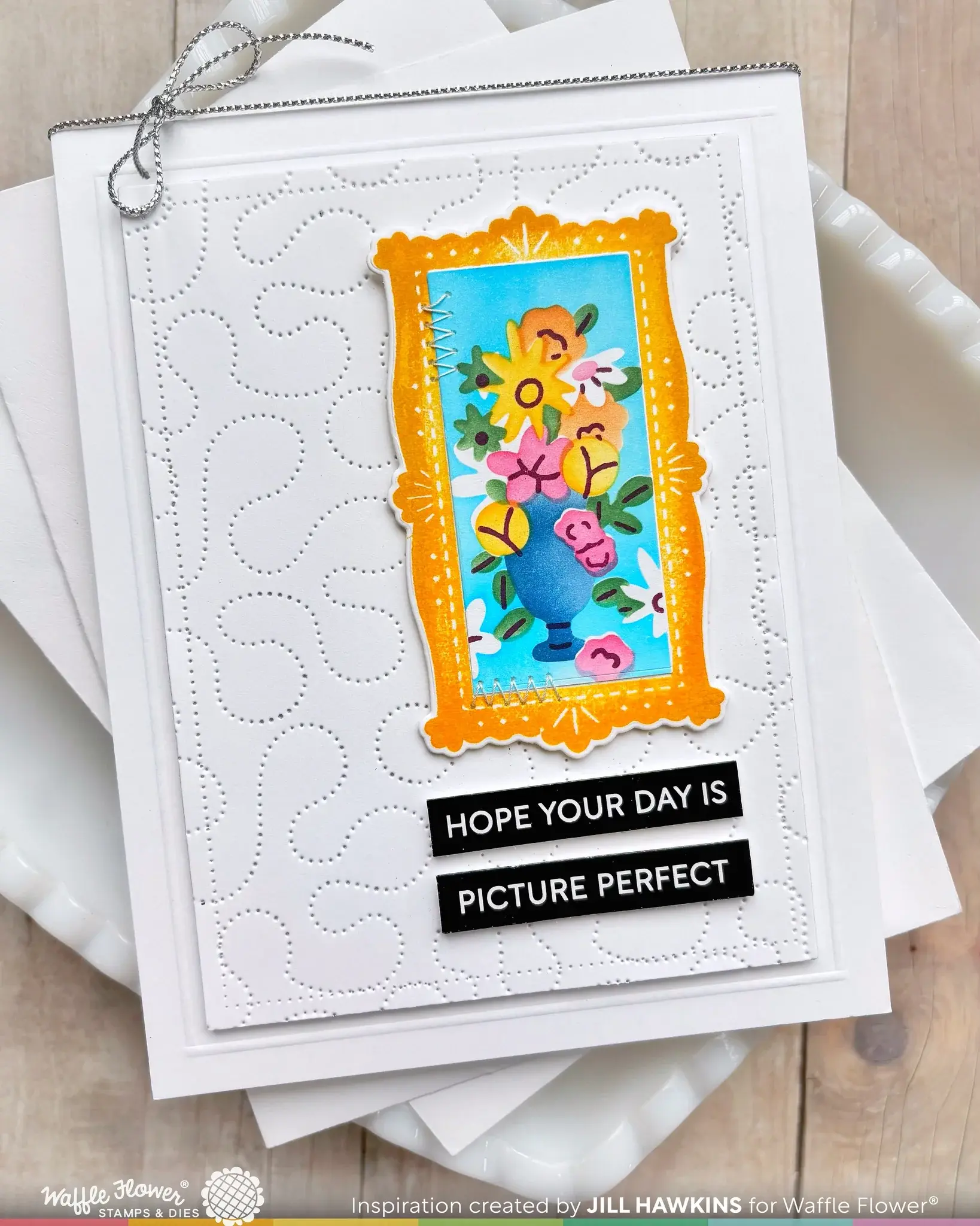 WAFFLE FLOWER WAFFLE FLOWER POSTAGE COLLAGE FRAMES CLEAR STAMP SET