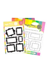 WAFFLE FLOWER WAFFLE FLOWER POSTAGE COLLAGE FRAMES CLEAR STAMP SET AND DIE COMBO