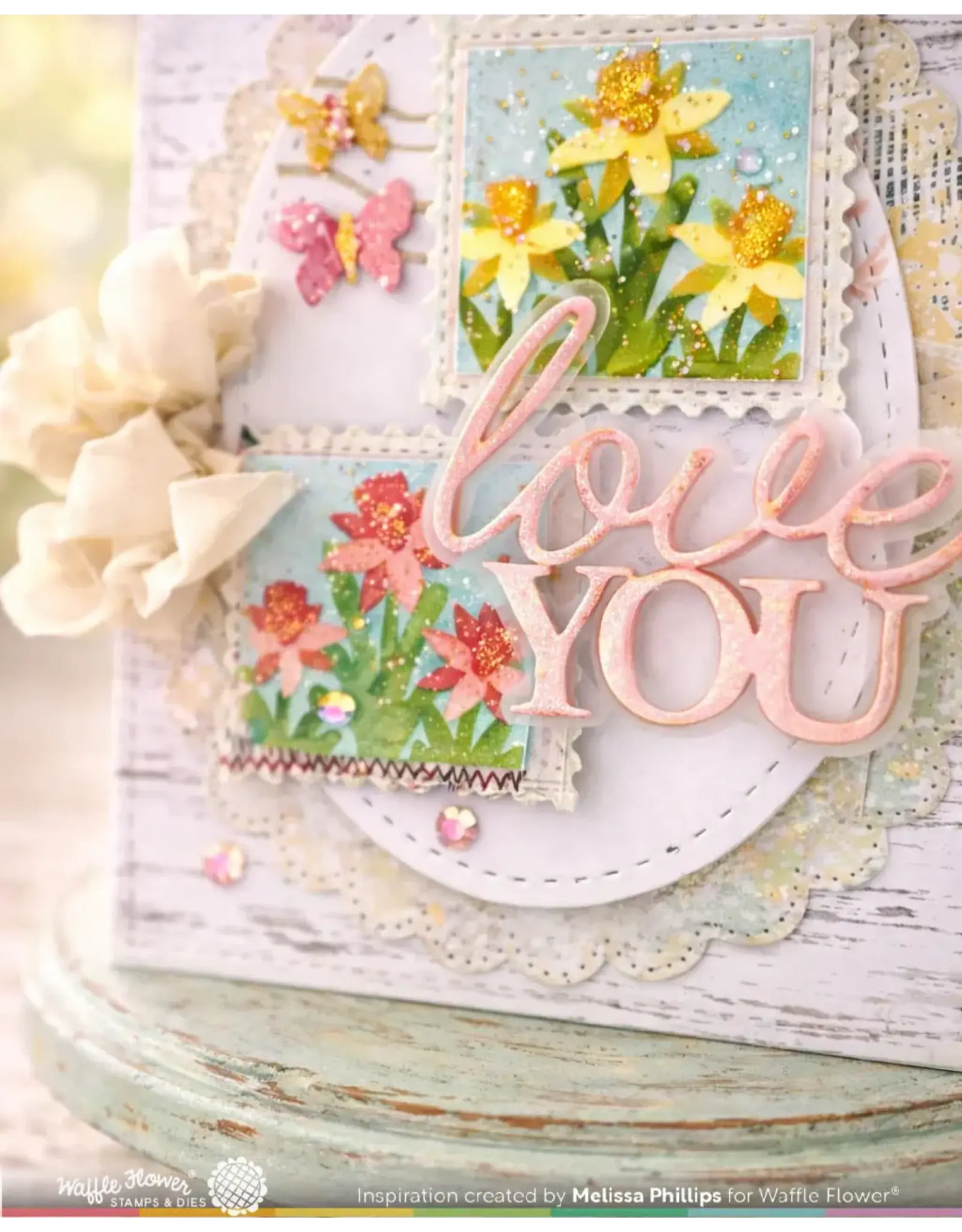 WAFFLE FLOWER WAFFLE FLOWER LOVE YOU WORD DIE SET