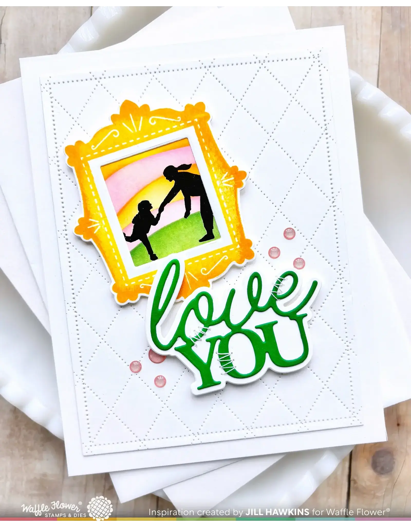 WAFFLE FLOWER WAFFLE FLOWER LOVE YOU WORD DIE SET