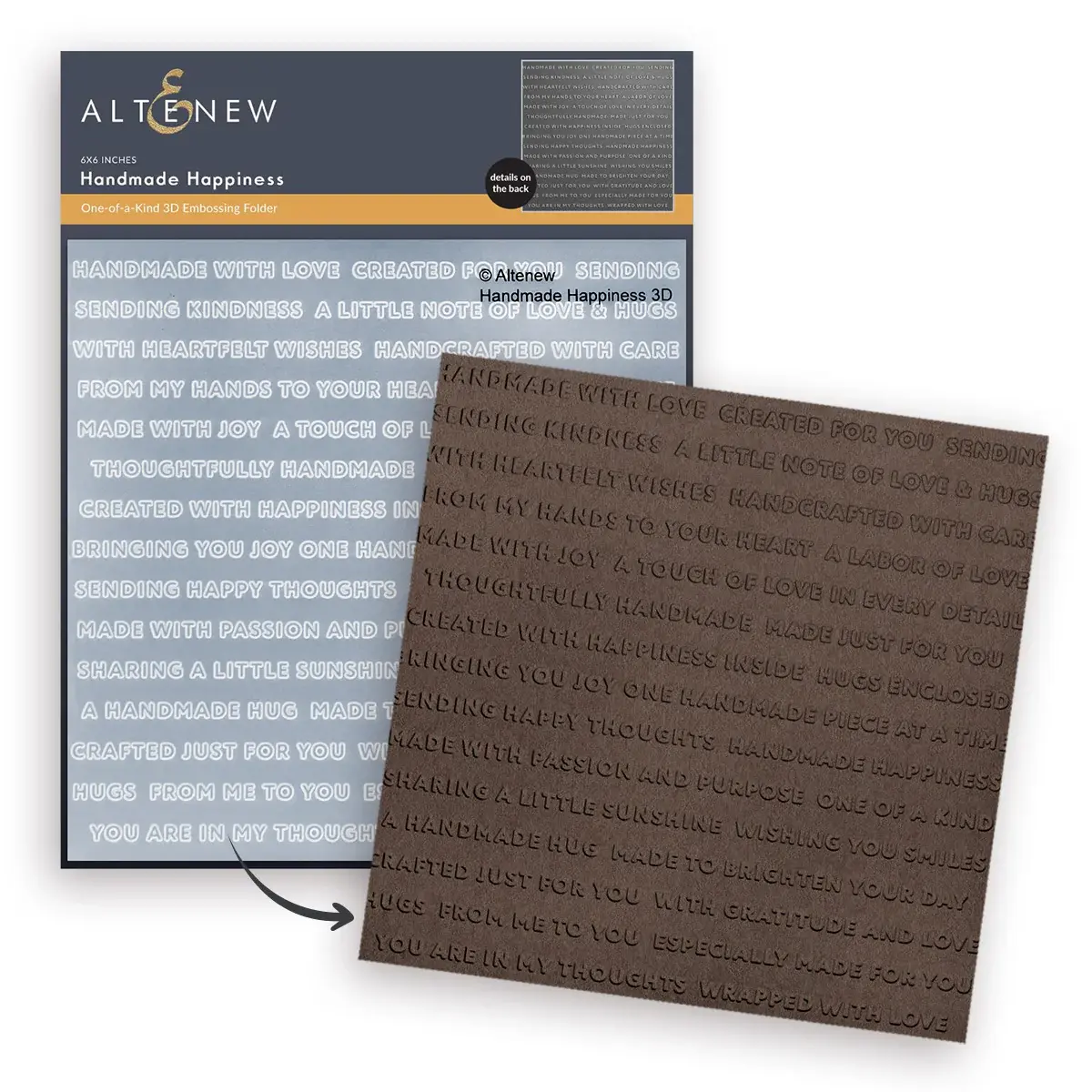 ALTENEW ALTENEW HANDMADE HAPPINESS 3D EMBOSSING FOLDER