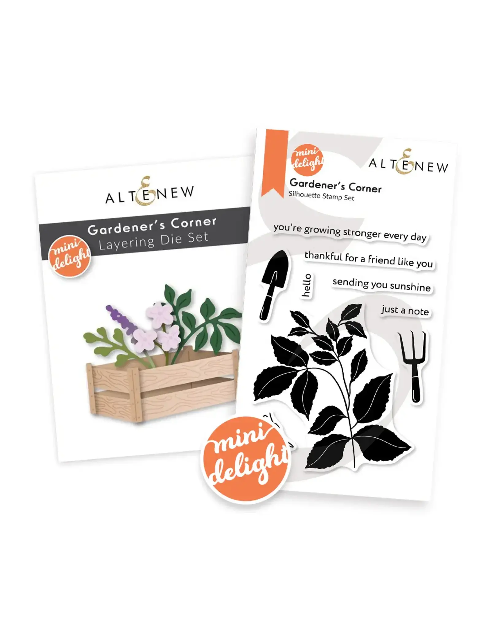 ALTENEW ALTENEW MINI DELIGHT: GARDENER'S CORNER CLEAR STAMP & DIE SET