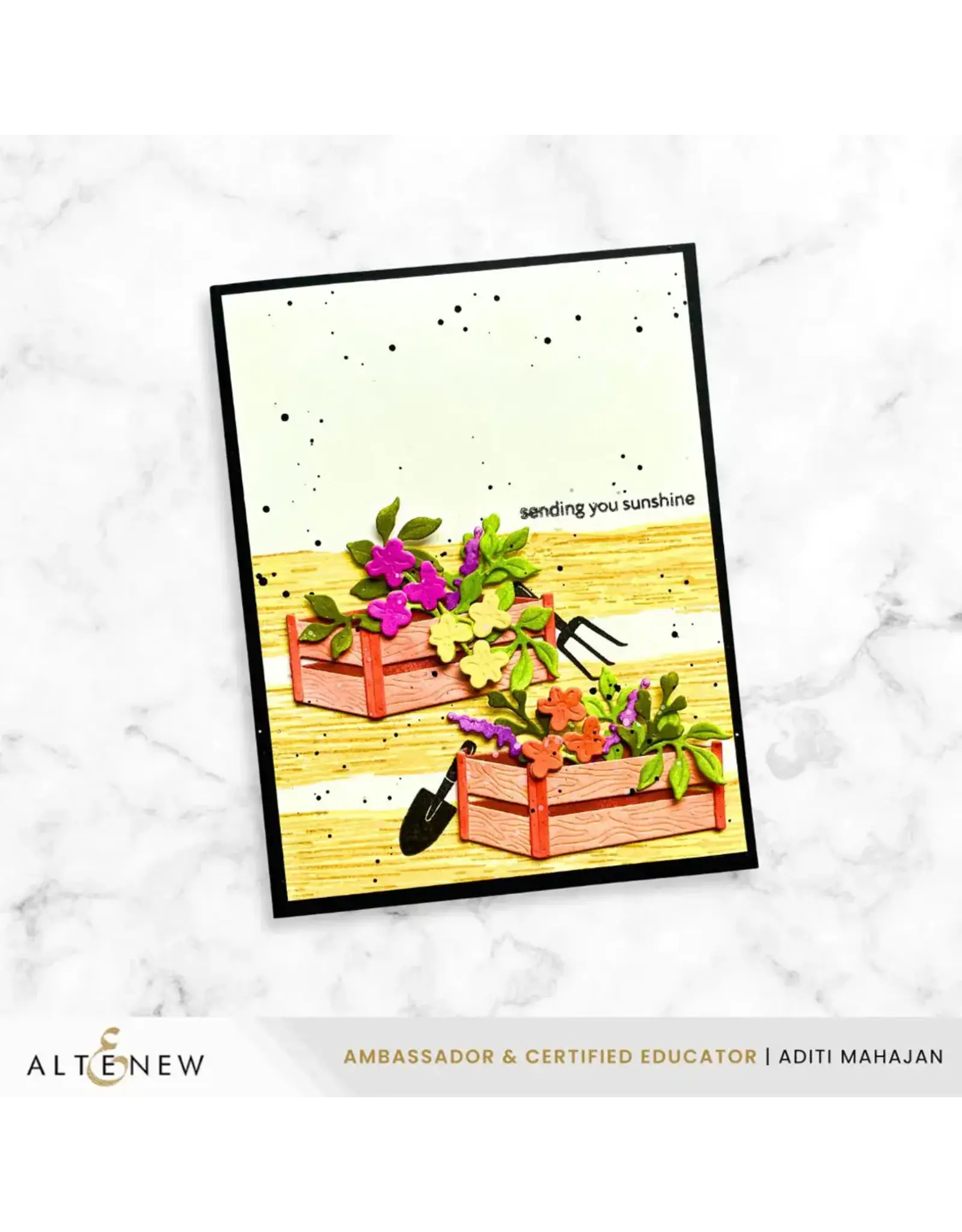 ALTENEW ALTENEW MINI DELIGHT: GARDENER'S CORNER CLEAR STAMP & DIE SET