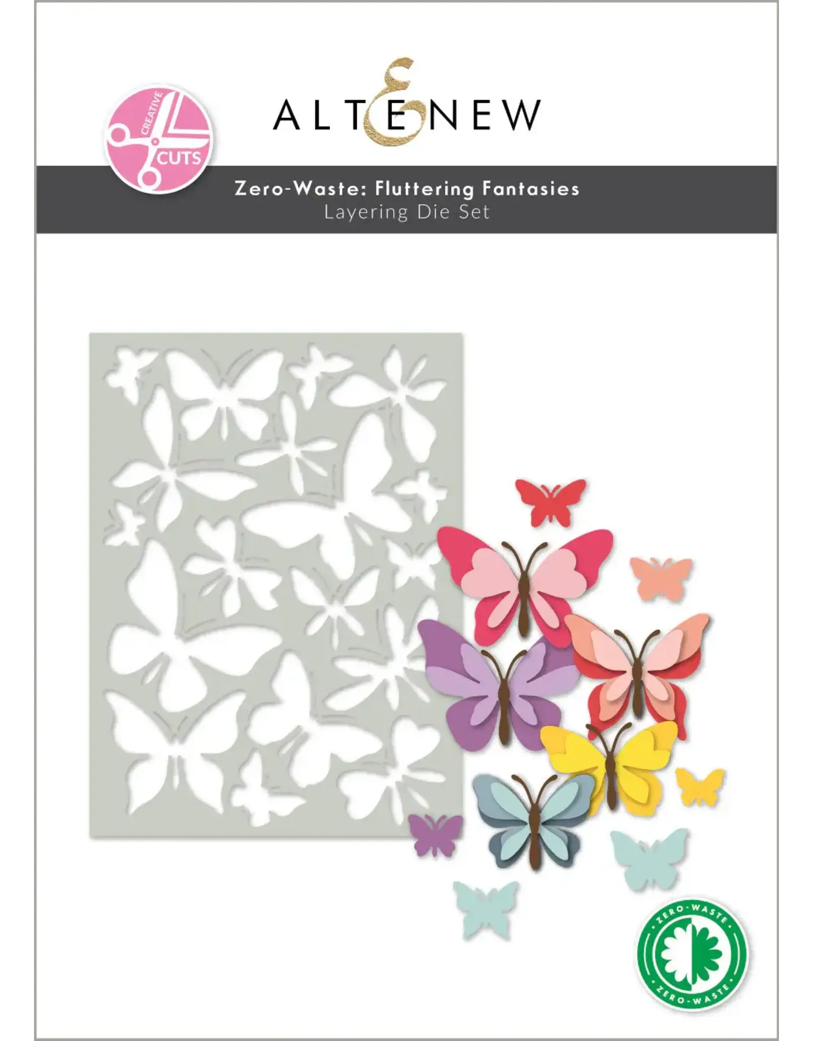 ALTENEW ALTENEW CREATIVE CUTS: ZERO-WASTE FLUTTERING FANTASIES LAYERING DIE SET
