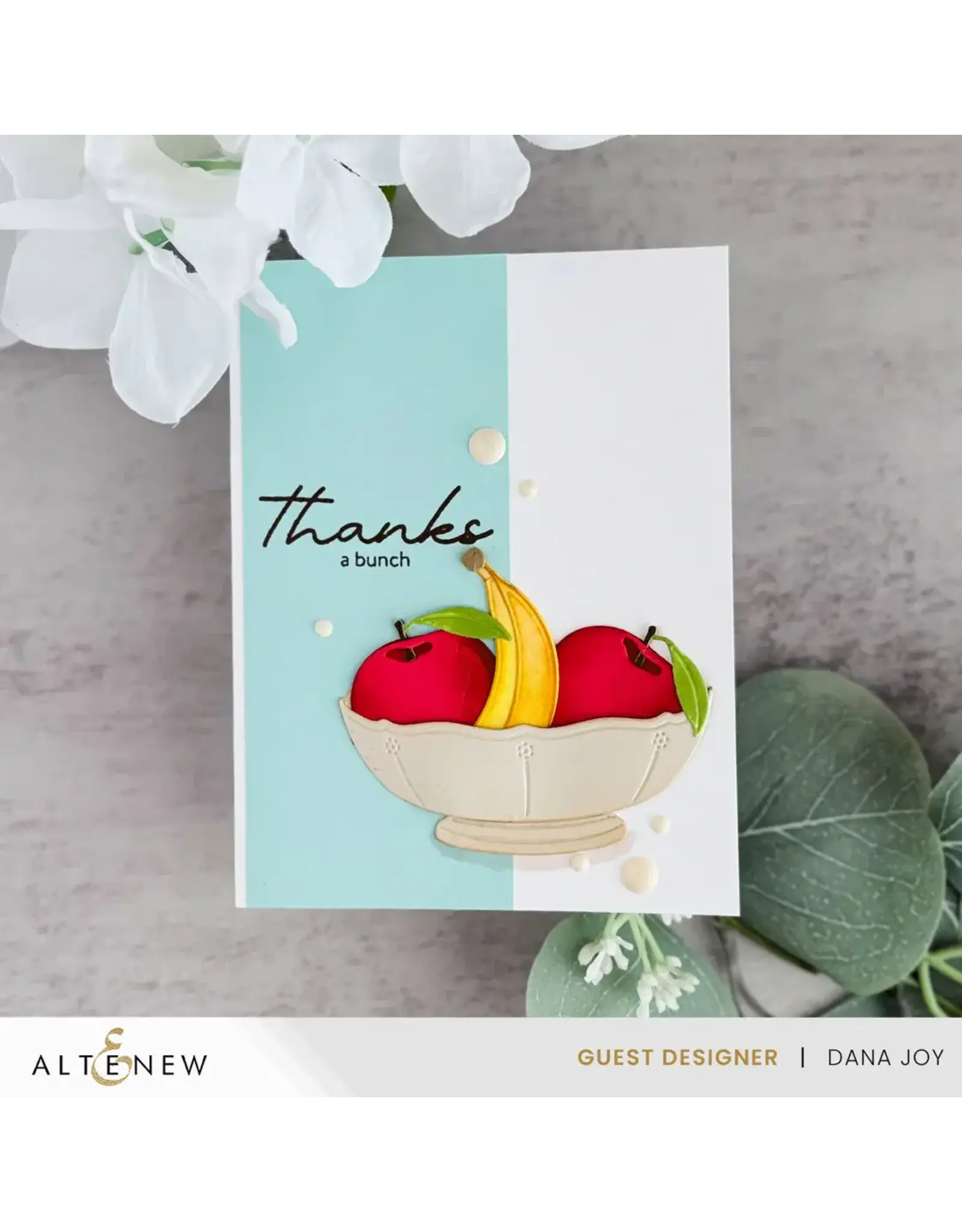ALTENEW ALTENEW CRAFT YOUR LIFE PROJECT KIT: FRUITS & FLOWERS CLEAR STAMP, STENCIL SET, 3D EMBOSSING FOLDER AND DIE SET BUNDLE