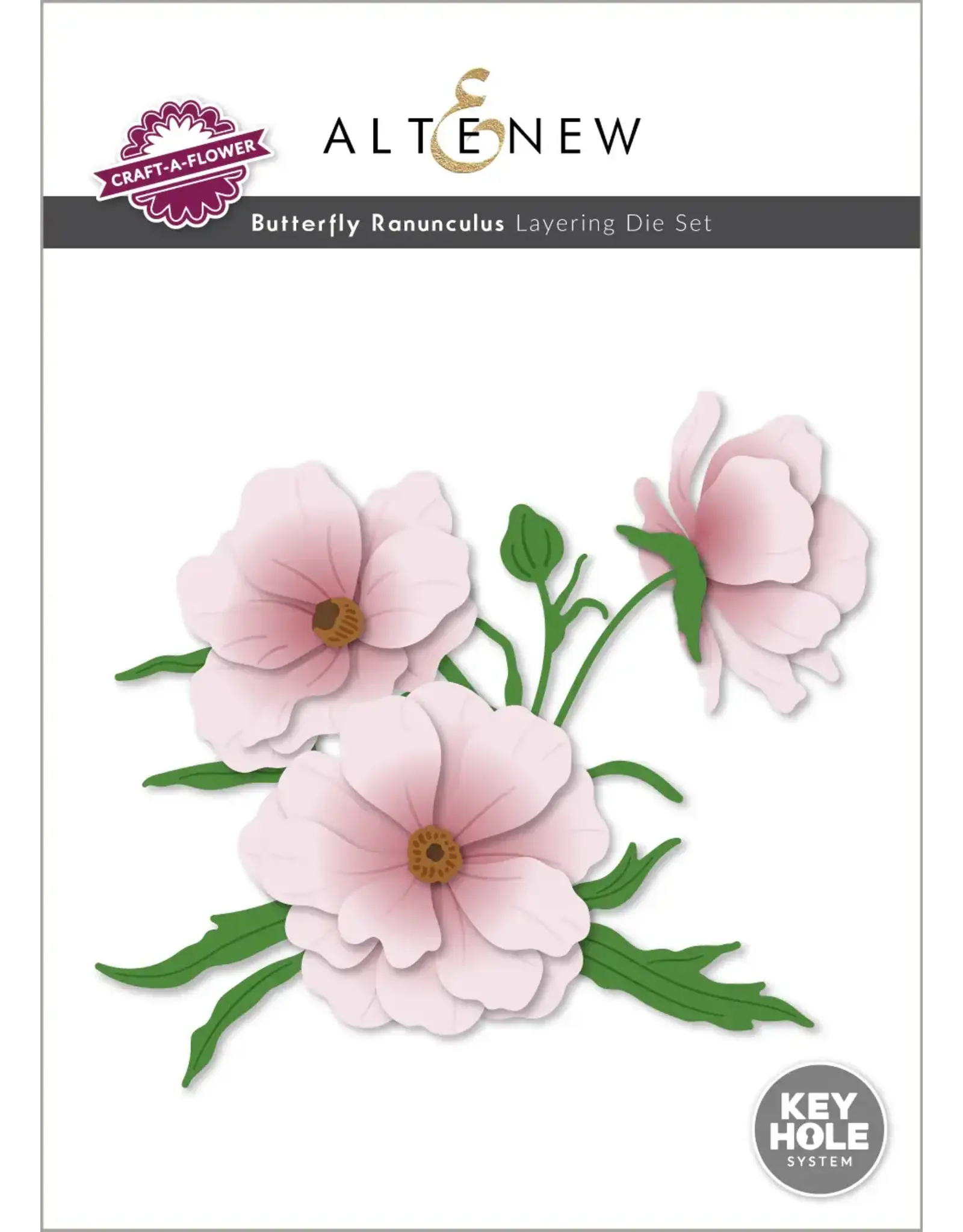ALTENEW ALTENEW CRAFT-A-FLOWER: BUTTERFLY RANUNCULUS LAYERING DIE SET