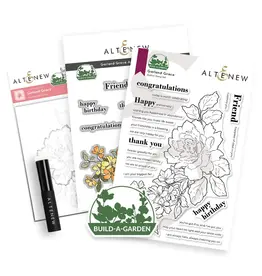 ALTENEW ALTENEW BUILD-A-GARDEN: GARLAND GRACE CLEAR STAMP, STENCIL SET AND ADD-ON DIE SET BUNDLE