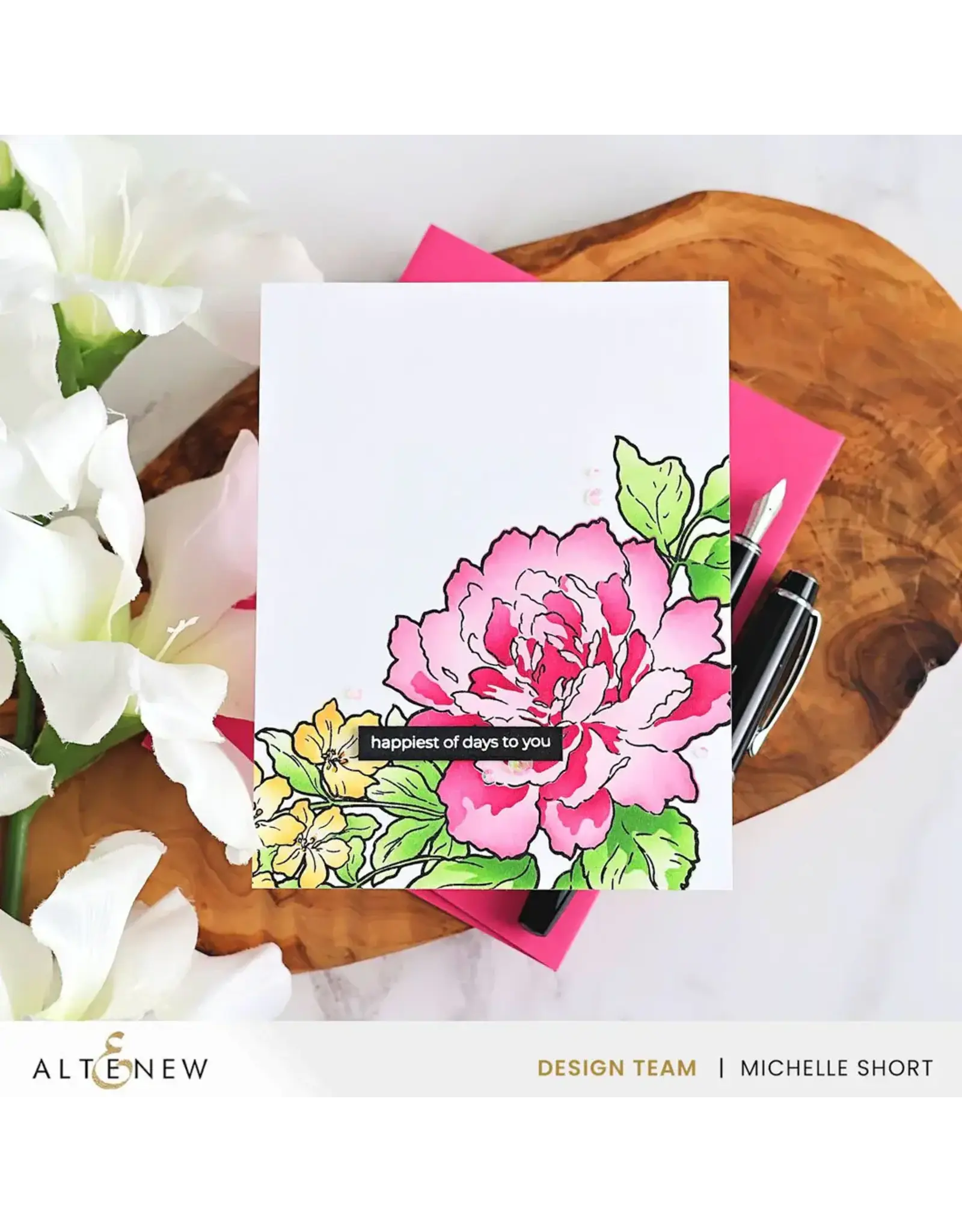 ALTENEW ALTENEW BUILD-A-GARDEN: GARLAND GRACE CLEAR STAMP, STENCIL SET AND ADD-ON DIE SET BUNDLE