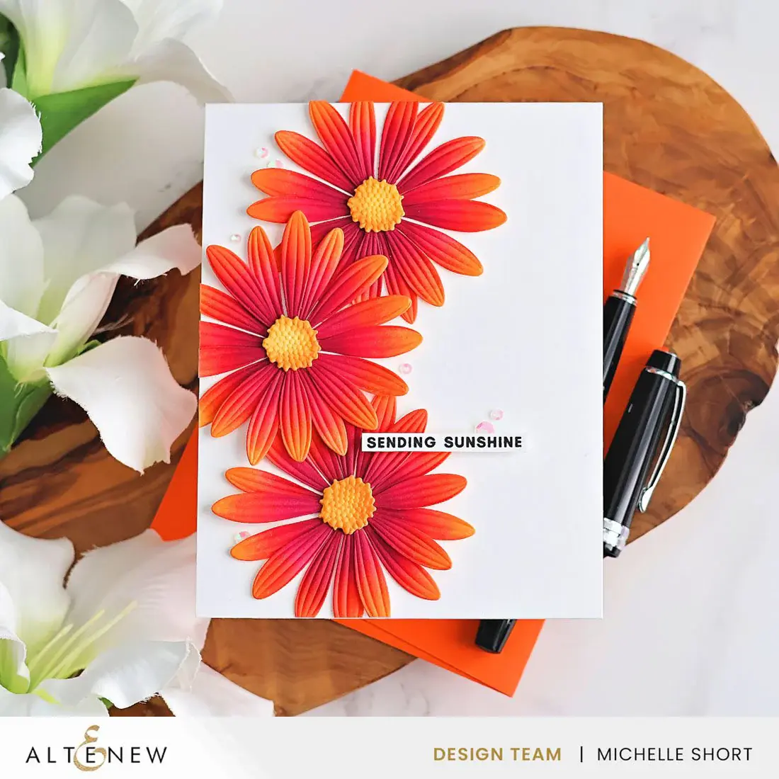 ALTENEW ALTENEW LUSH BOTANICALS: AFRICAN DAISY 3D EMBOSSING FOLDER AND DIE SET