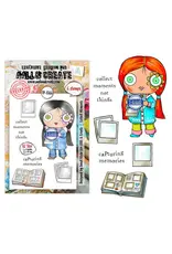 AALL & CREATE AALL & CREATE JANET KLEIN #1366 COLLECT MOMENTS A7 CLEAR STAMP SET
