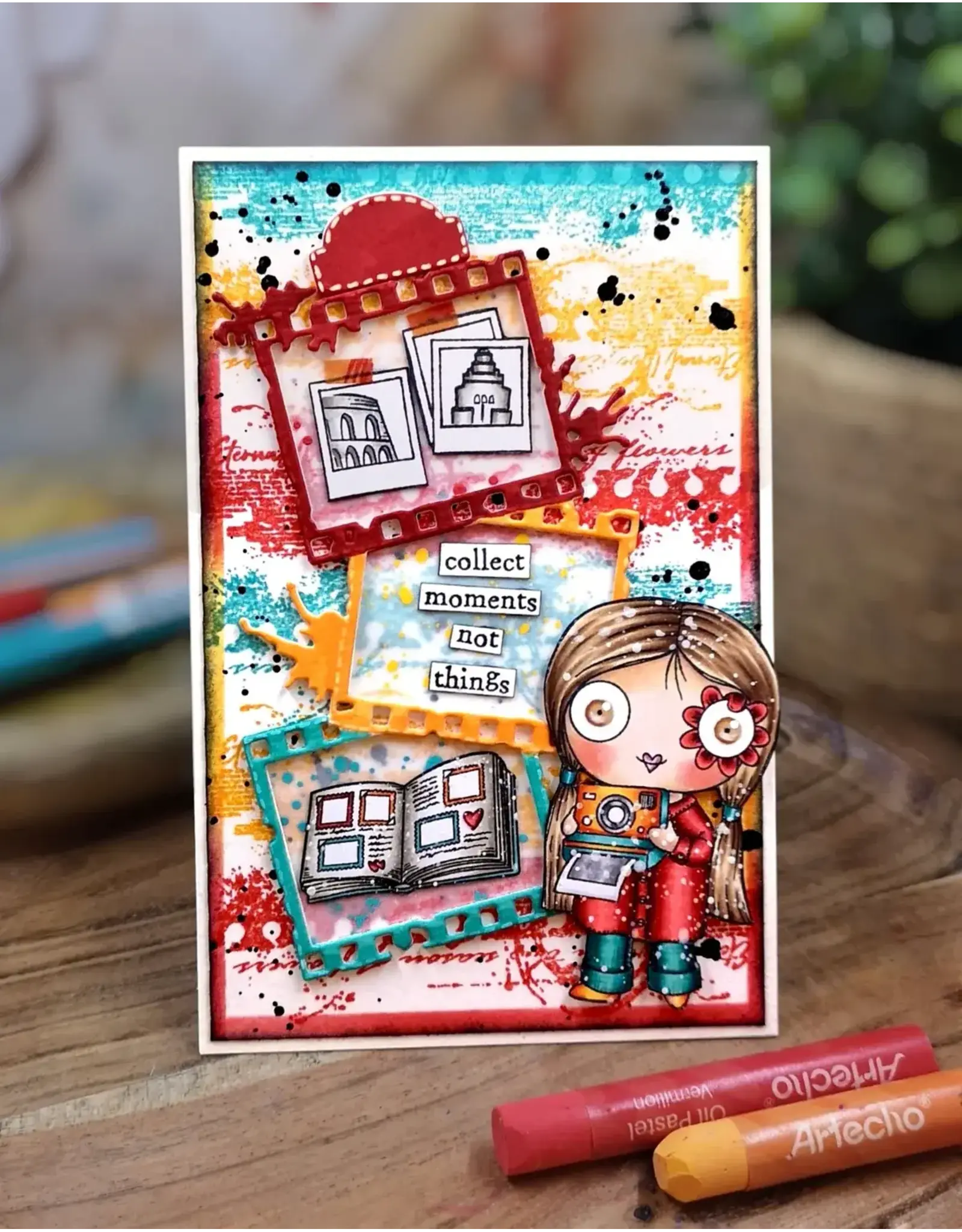 AALL & CREATE AALL & CREATE JANET KLEIN #1366 COLLECT MOMENTS A7 CLEAR STAMP SET