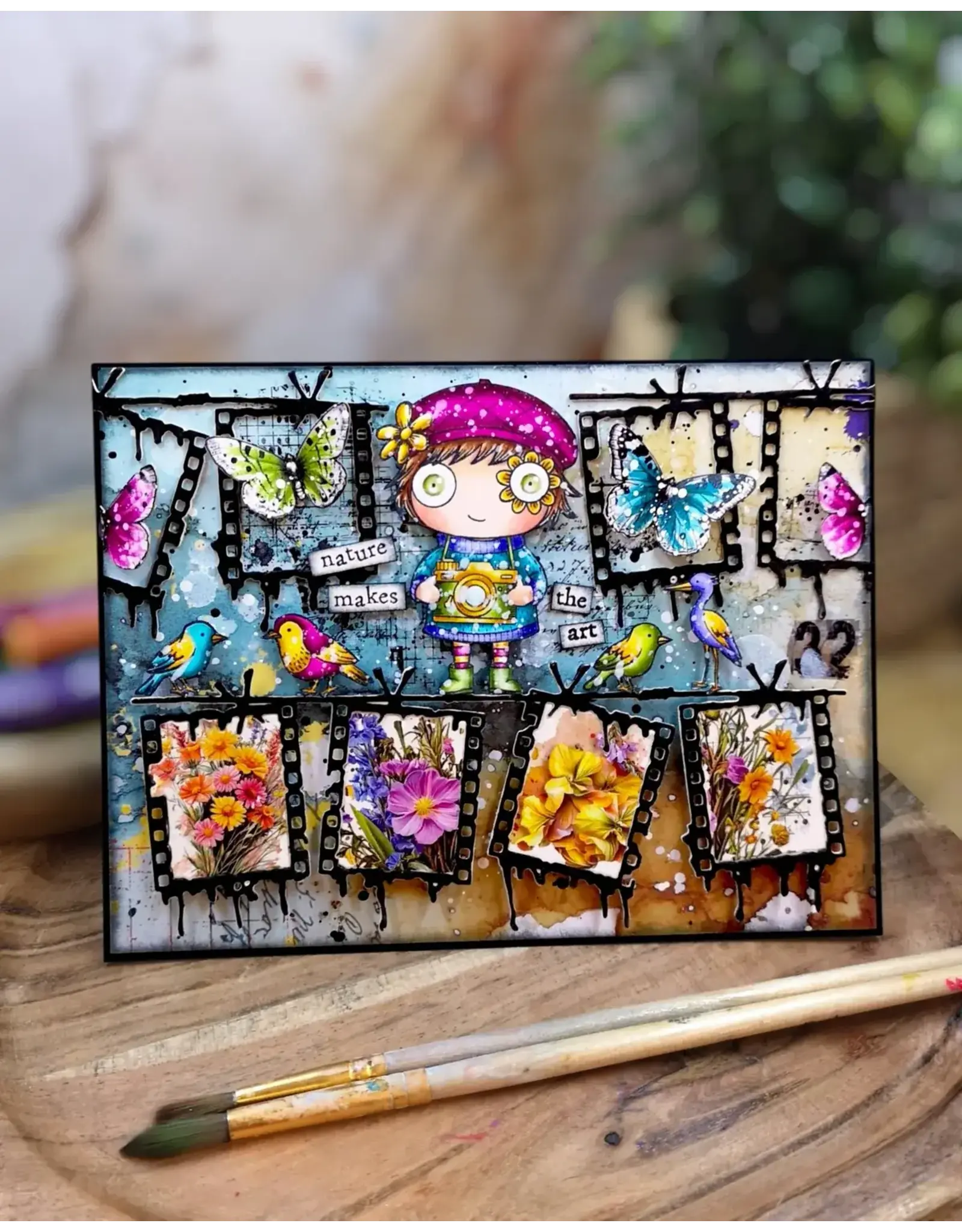 AALL & CREATE AALL & CREATE JANET KLEIN #1368 NATURE'S ART A7 CLEAR STAMP SET