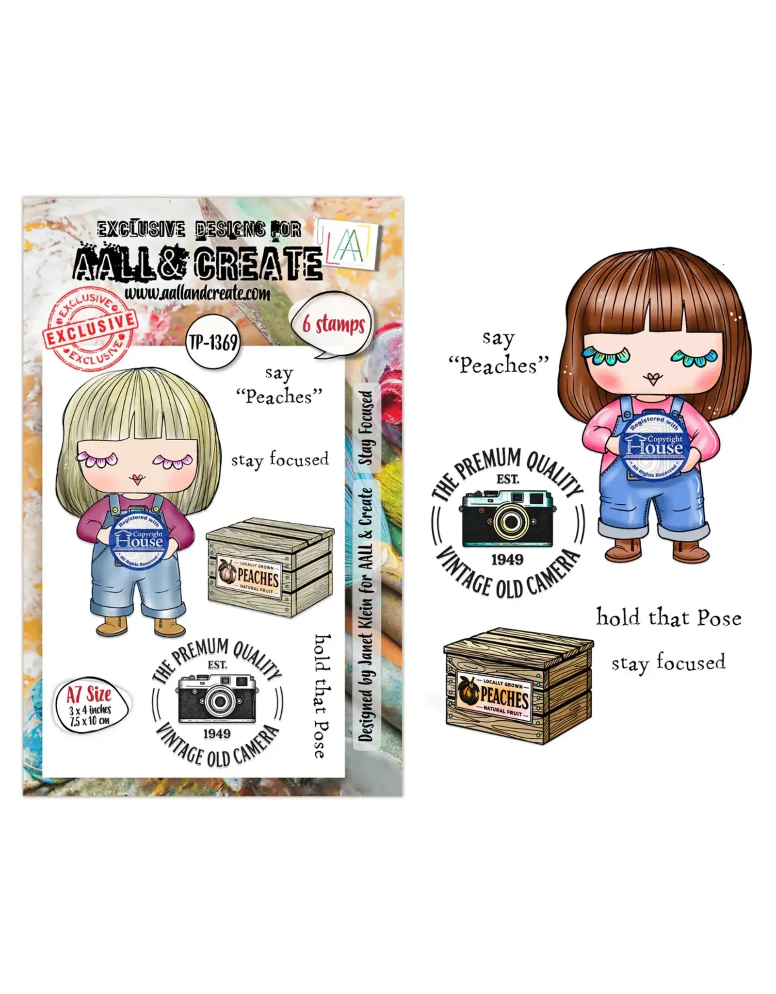AALL & CREATE AALL & CREATE JANET KLEIN #1369 STAY FOCUSED A7 CLEAR STAMP SET