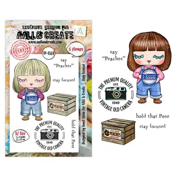 AALL & CREATE AALL & CREATE JANET KLEIN #1369 STAY FOCUSED A7 CLEAR STAMP SET