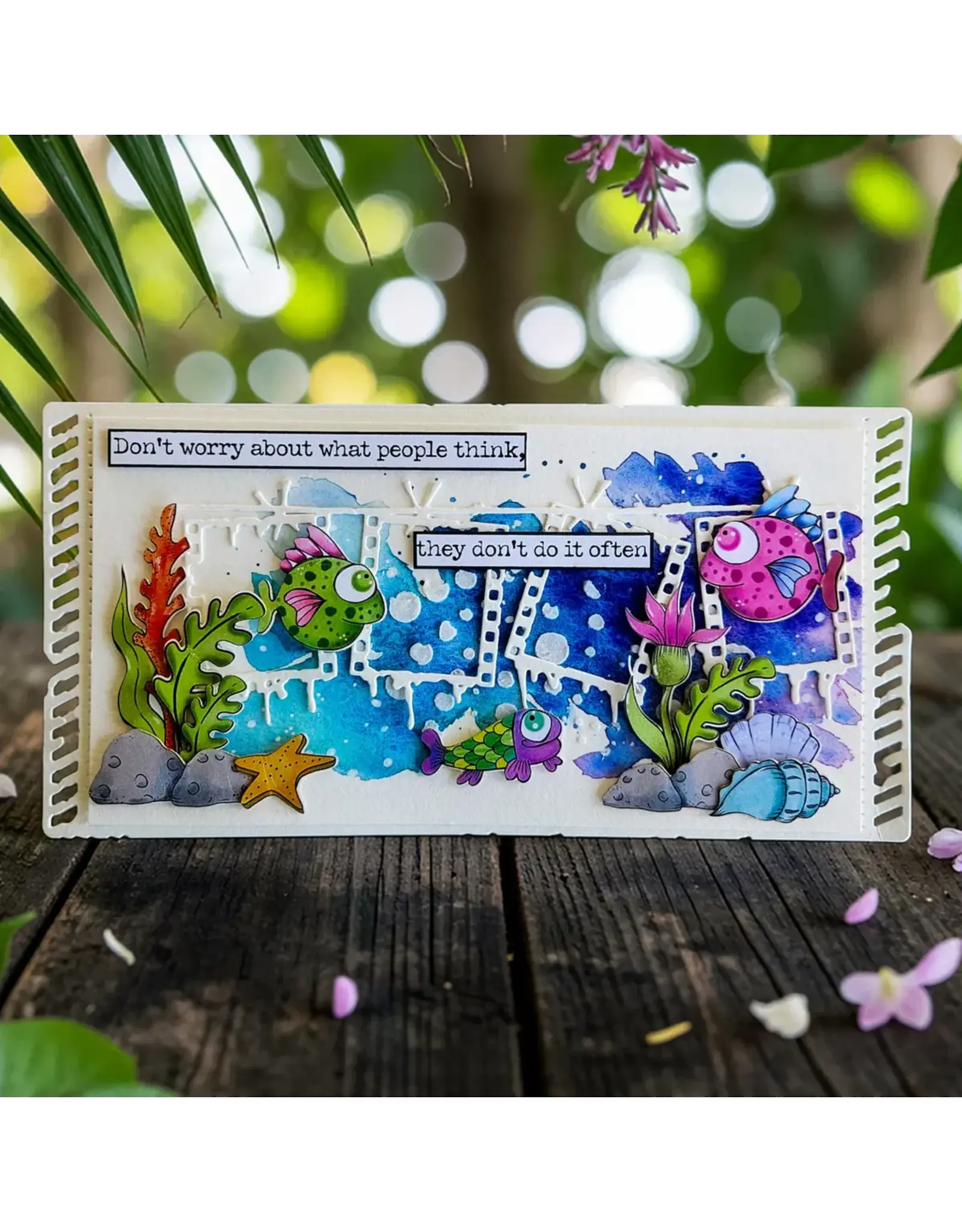 AALL & CREATE AALL & CREATE AUTOUR DE MWA #264 CENTER SPIN 6X6 STENCIL