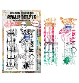 AALL & CREATE AALL & CREATE AUTOUR DE MWA #1334 SPLATTER FILM A6 CLEAR STAMP SET