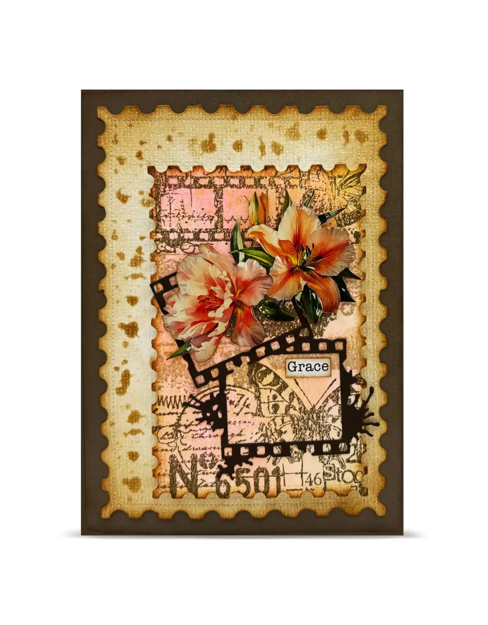 AALL & CREATE AALL & CREATE AUTOUR DE MWA #1334 SPLATTER FILM A6 CLEAR STAMP SET