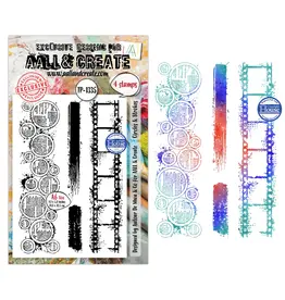 AALL & CREATE AALL & CREATE AUTOUR DE MWA #1335 CIRCLES & STROKES A6 CLEAR STAMP SET