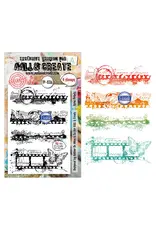 AALL & CREATE AALL & CREATE AUTOUR DE MWA #1336 TORN PRINTS A6 CLEAR STAMP SET
