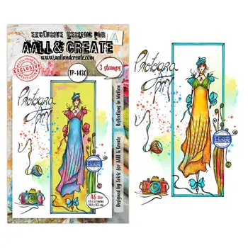 AALL & CREATE AALL & CREATE SOIZIC #1430 REFLECTIONS IN MOTION A6 CLEAR STAMP SET