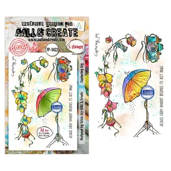 AALL & CREATE AALL & CREATE SOIZIC #1432 CAPTURING JOY A6 CLEAR STAMP SET
