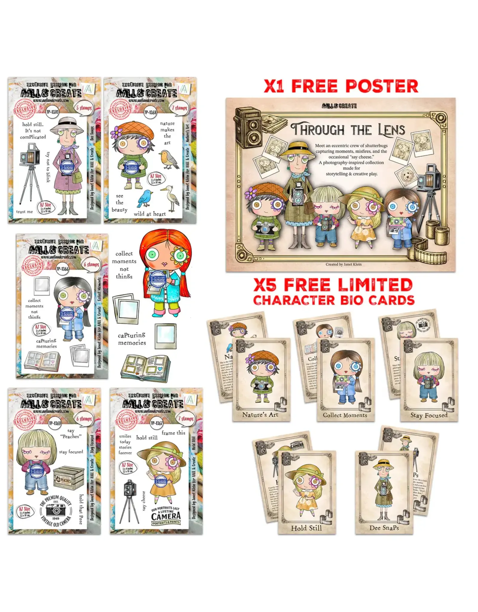 AALL & CREATE AALL & CREATE JANET KLEIN THROUGH THE LENS STAMP BUNDLE