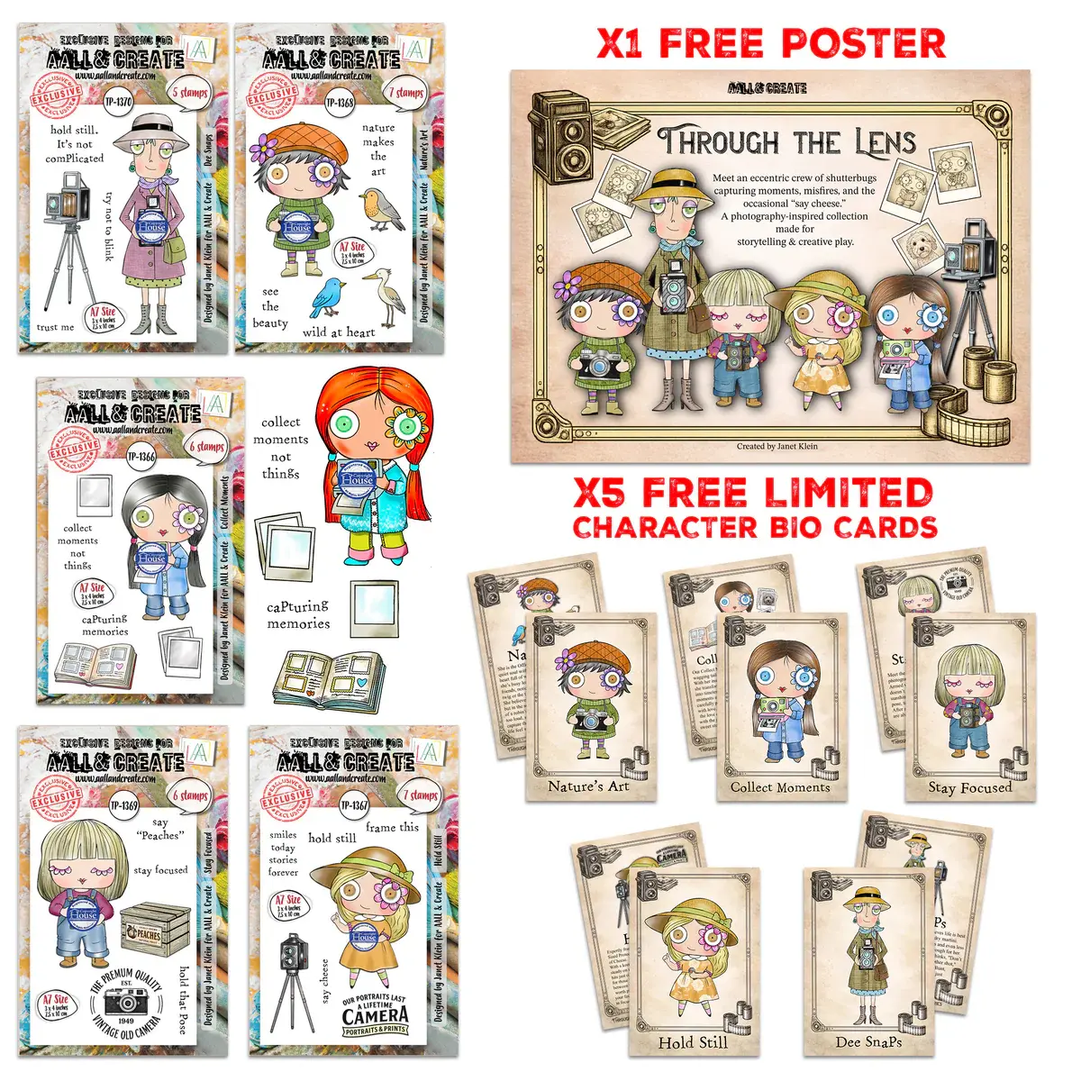 AALL & CREATE AALL & CREATE JANET KLEIN THROUGH THE LENS STAMP BUNDLE
