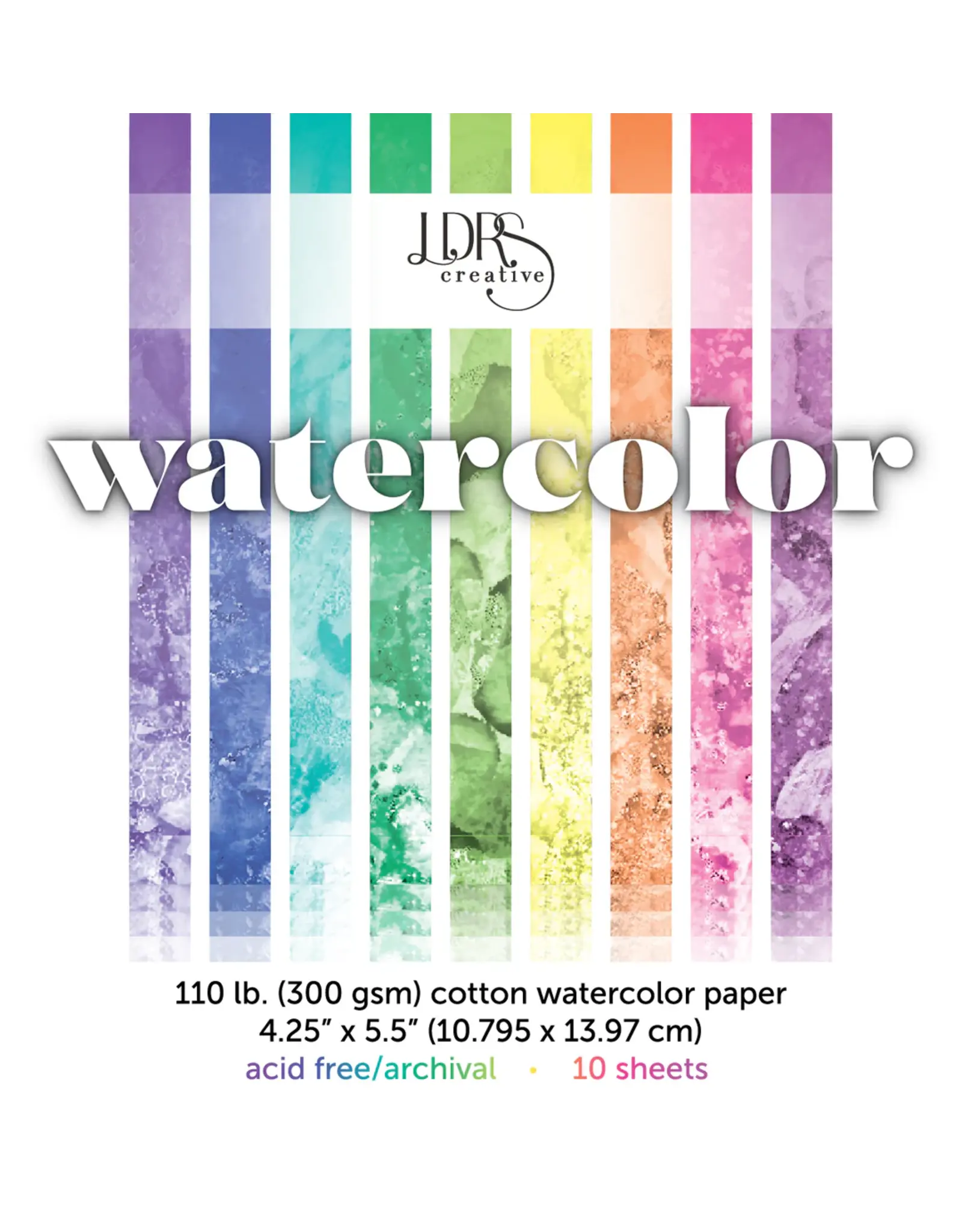 LDRS CREATIVE LDRS CREATIVE LETTERPRESS WATERCOLOR PAPER 10 SHEETS/PK