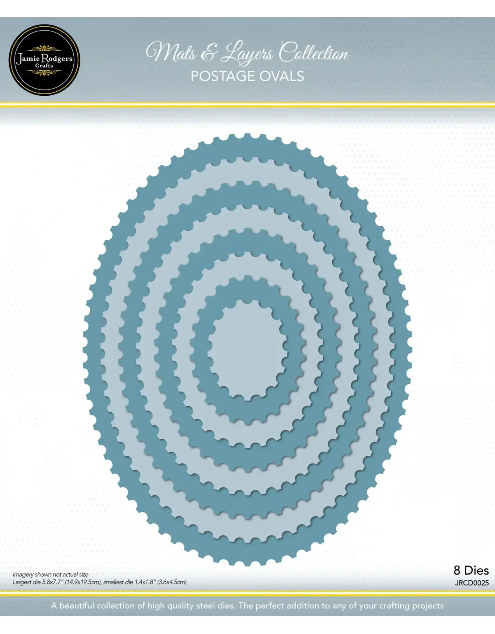 JAMIE RODGERS CRAFTS JAMIE RODGERS CRAFTS POSTAGE OVALS DIE SET