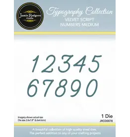 JAMIE RODGERS CRAFTS JAMIE RODGERS CRAFTS VELVET SCRIPT - NUMBERS MEDIUM DIE