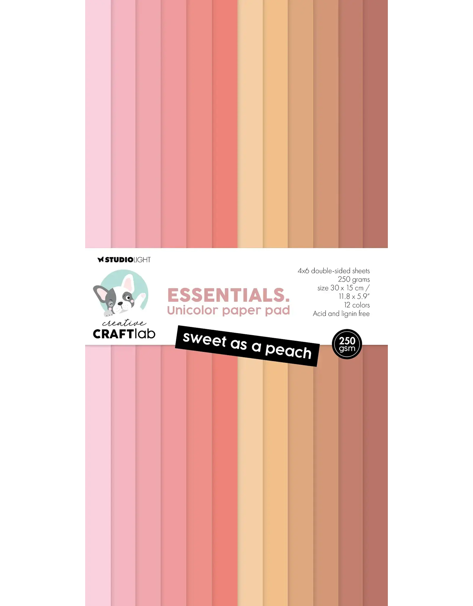 STUDIOLIGHT STUDIOLIGHT SWEET AS A PEACH UNICOLOR PAPER PAD