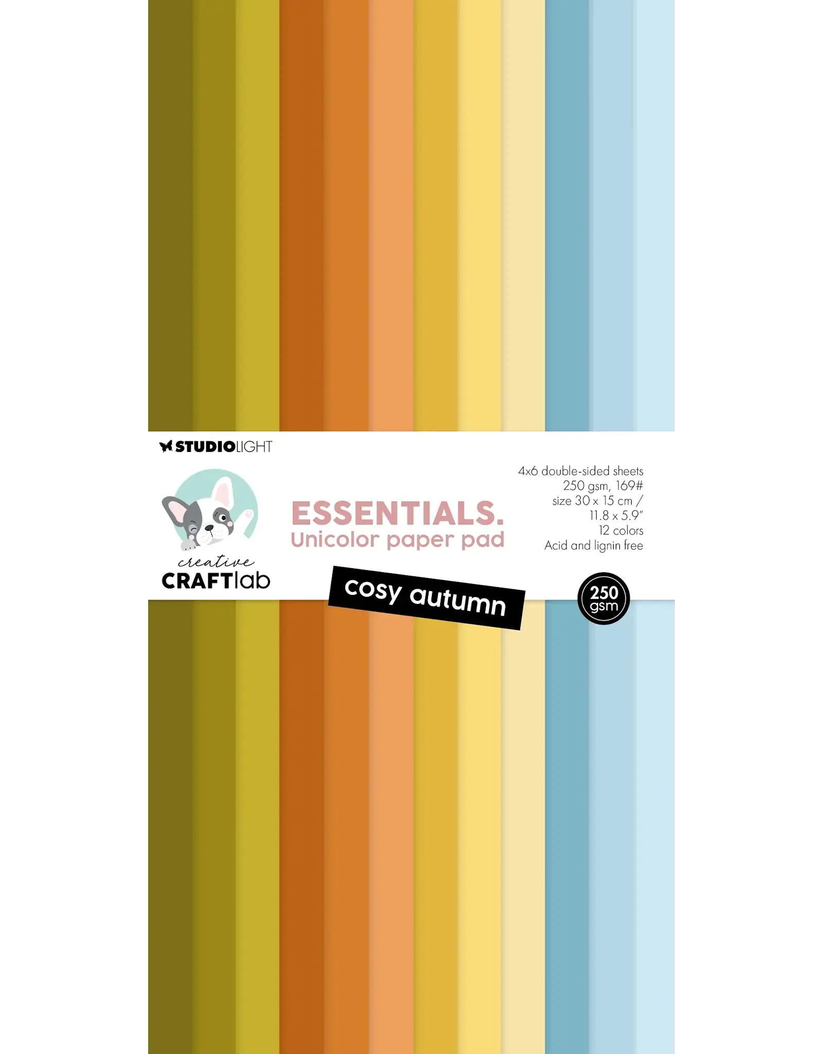 STUDIOLIGHT STUDIOLIGHT COSY AUTUMN ESSENTIALS UNICOLOR PAPER PAD