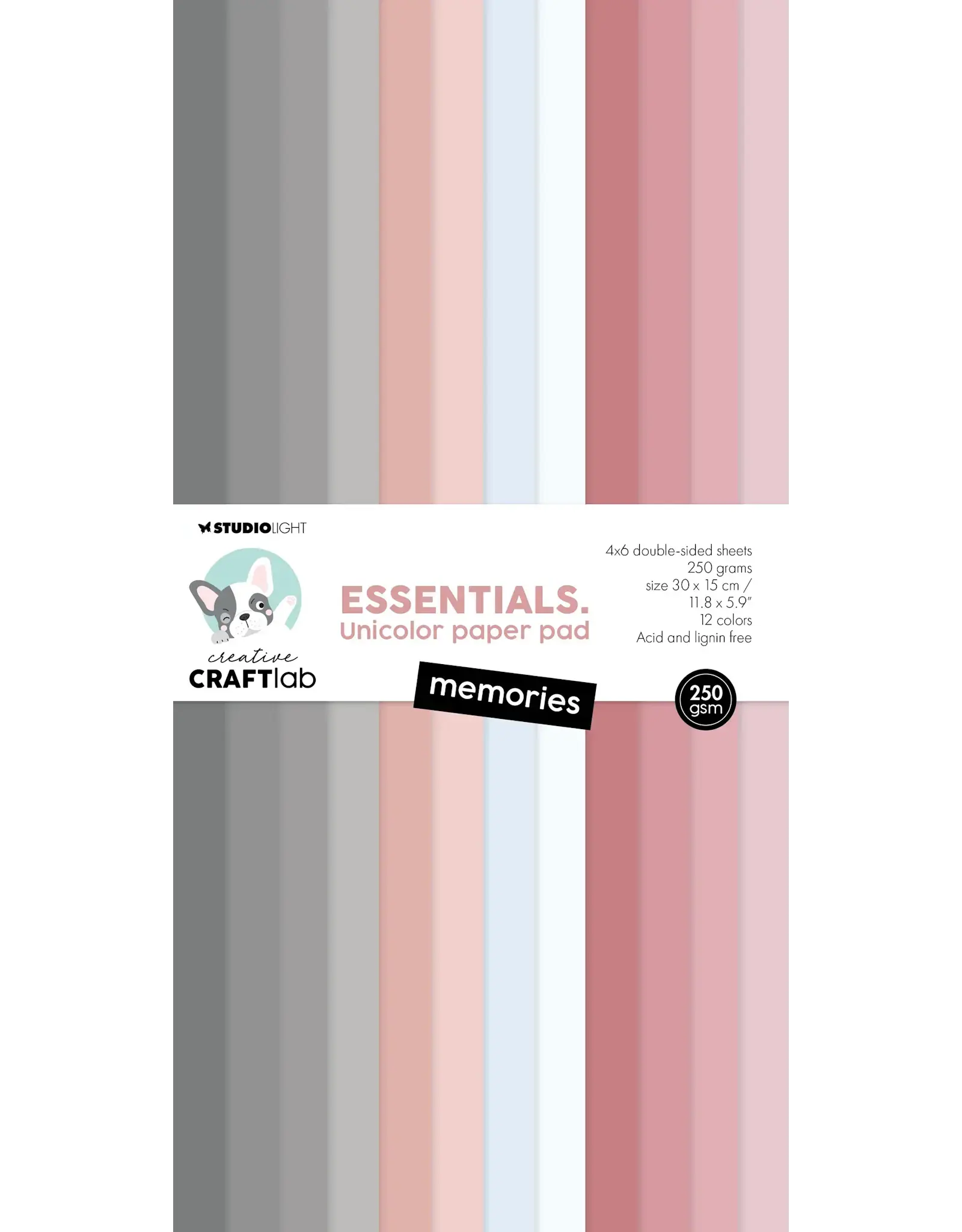 STUDIOLIGHT STUDIOLIGHT MEMORIES ESSENTIALS UNICOLOR PAPER PAD