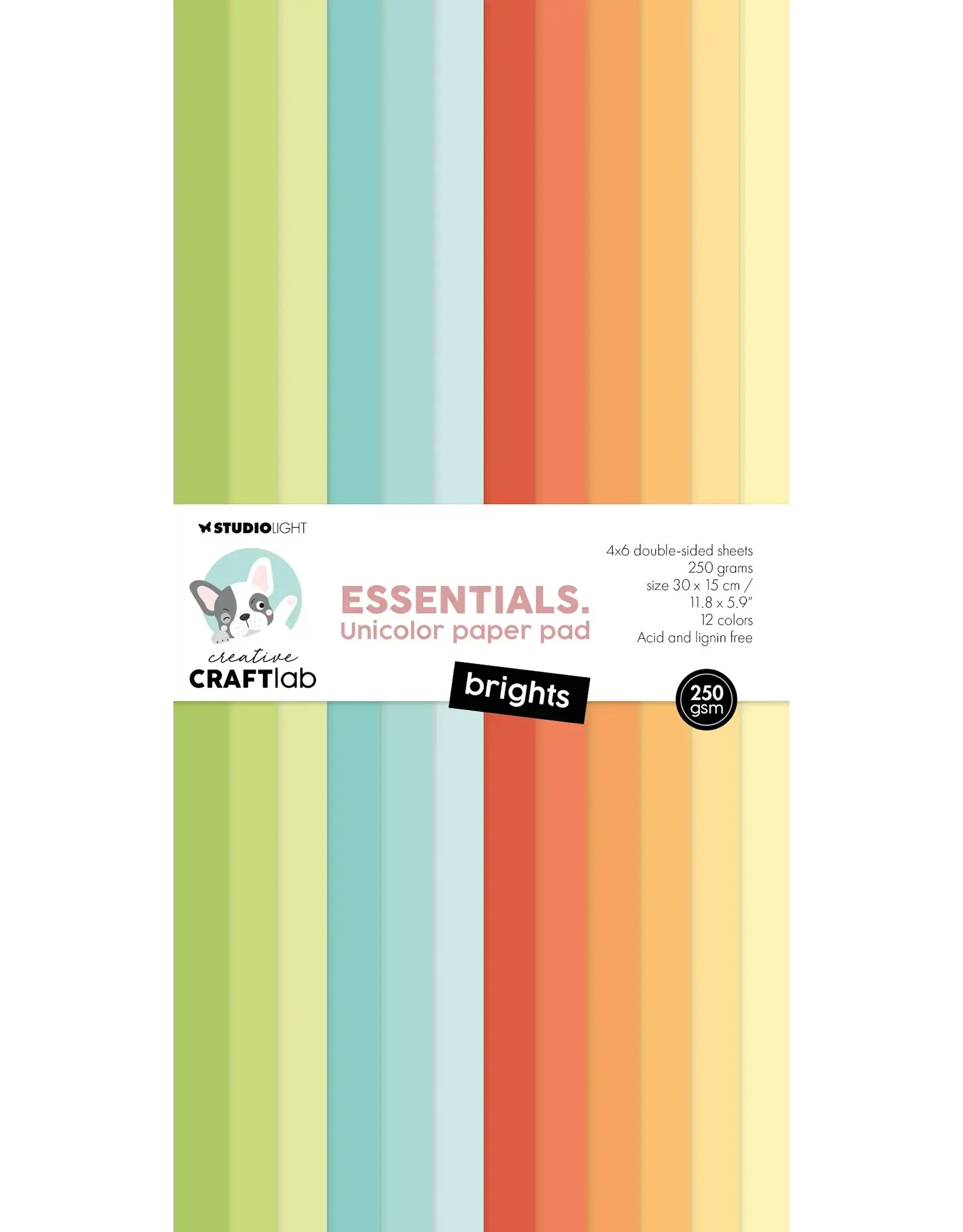 STUDIOLIGHT STUDIOLIGHT BRIGHTS ESSENTIALS UNICOLOR PAPER PAD