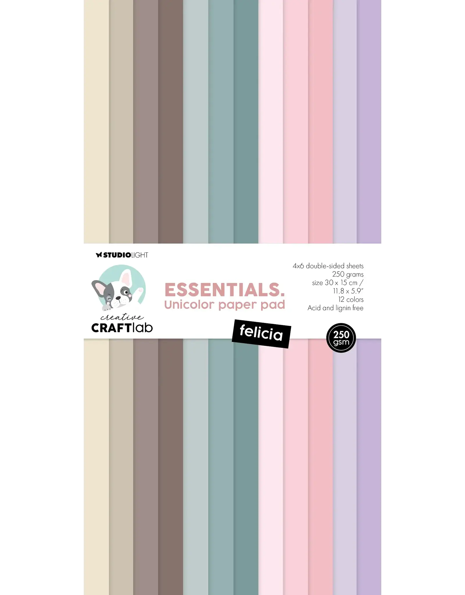 STUDIOLIGHT STUDIOLIGHT FELICIA ESSENTIALS UNICOLOR PAPER PAD