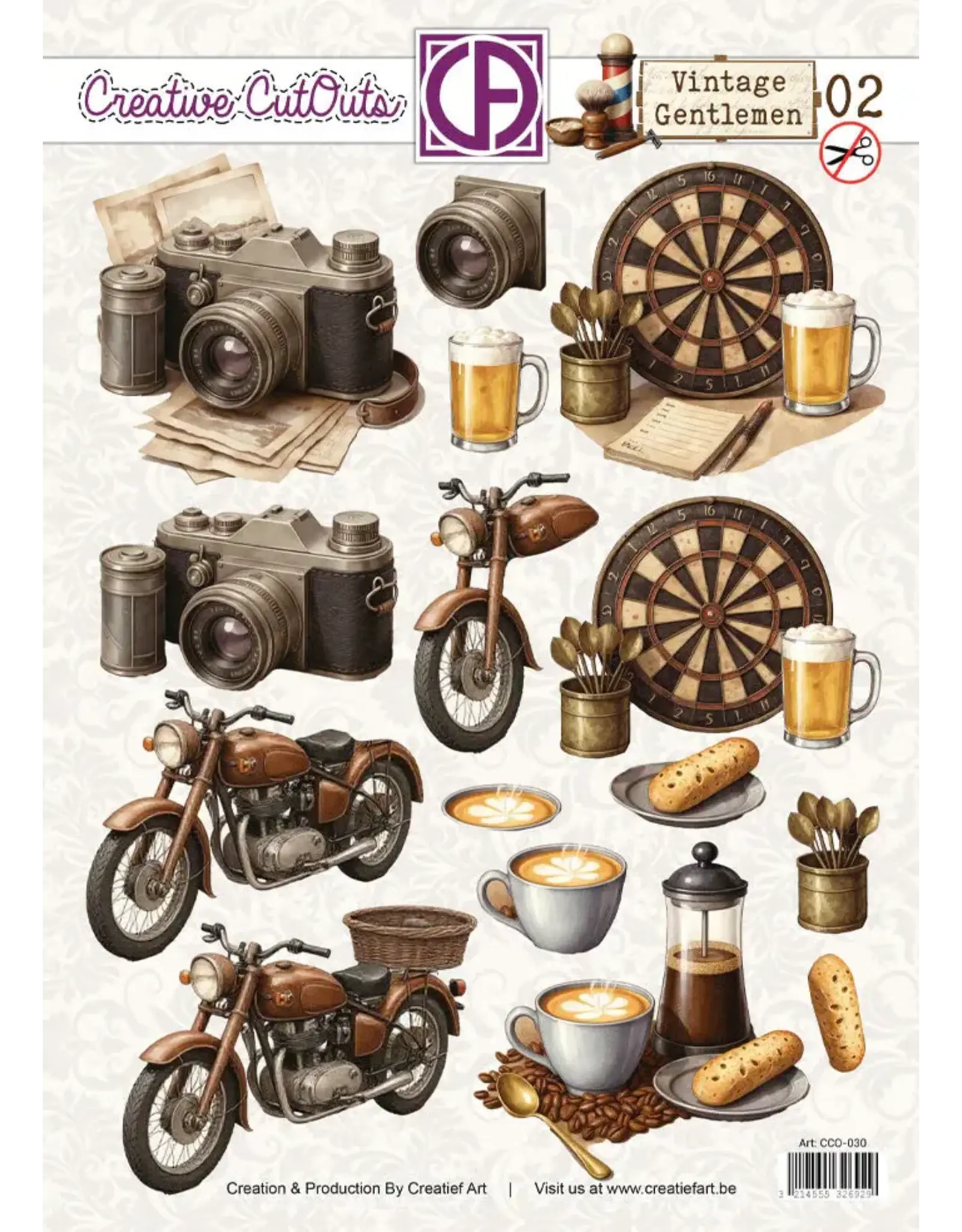 LEANE CREATIF LEANE CREATIEF VINTAGE GENTLEMEN 02 3D CUT OUTS