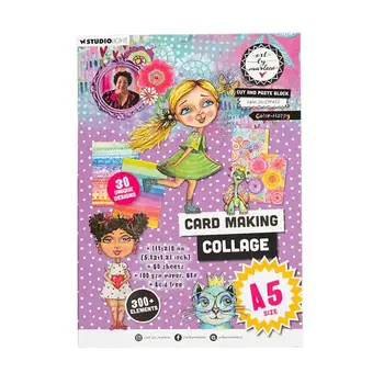 STUDIOLIGHT STUDIOLIGHT ART BY MARLENE CUT AND PASTE BOOK COLOR-HAPPY CARD MAKING COLLAGE PAPER PAD