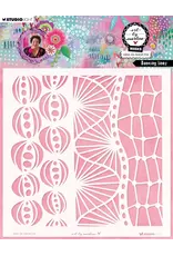 STUDIOLIGHT STUDIOLIGHT ART BY MARLENE DANCING LINES 8x8 MASKS STENCIL