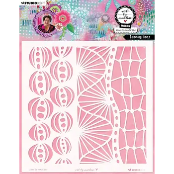 STUDIOLIGHT STUDIOLIGHT ART BY MARLENE DANCING LINES 8x8 MASKS STENCIL