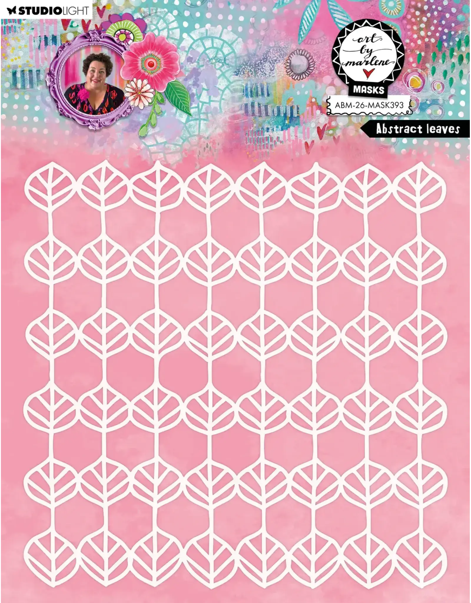 STUDIOLIGHT STUDIOLIGHT ART BY MARLENE ABSTRACT LEAVES 8x8 MASKS STENCIL