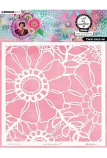 STUDIOLIGHT STUDIOLIGHT ART BY MARLENE FLORAL CLOSE-UP 8x8 MASKS STENCIL