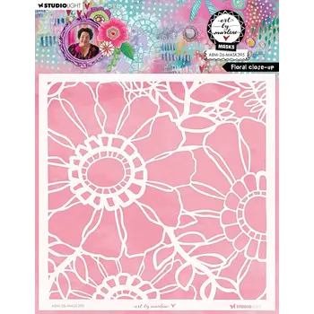 STUDIOLIGHT STUDIOLIGHT ART BY MARLENE FLORAL CLOSE-UP 8x8 MASKS STENCIL