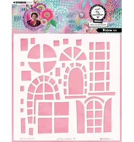 STUDIOLIGHT STUDIOLIGHT ART BY MARLENE WINDOW MIX 8x8 MASKS STENCIL