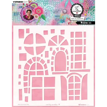 STUDIOLIGHT STUDIOLIGHT ART BY MARLENE WINDOW MIX 8x8 MASKS STENCIL