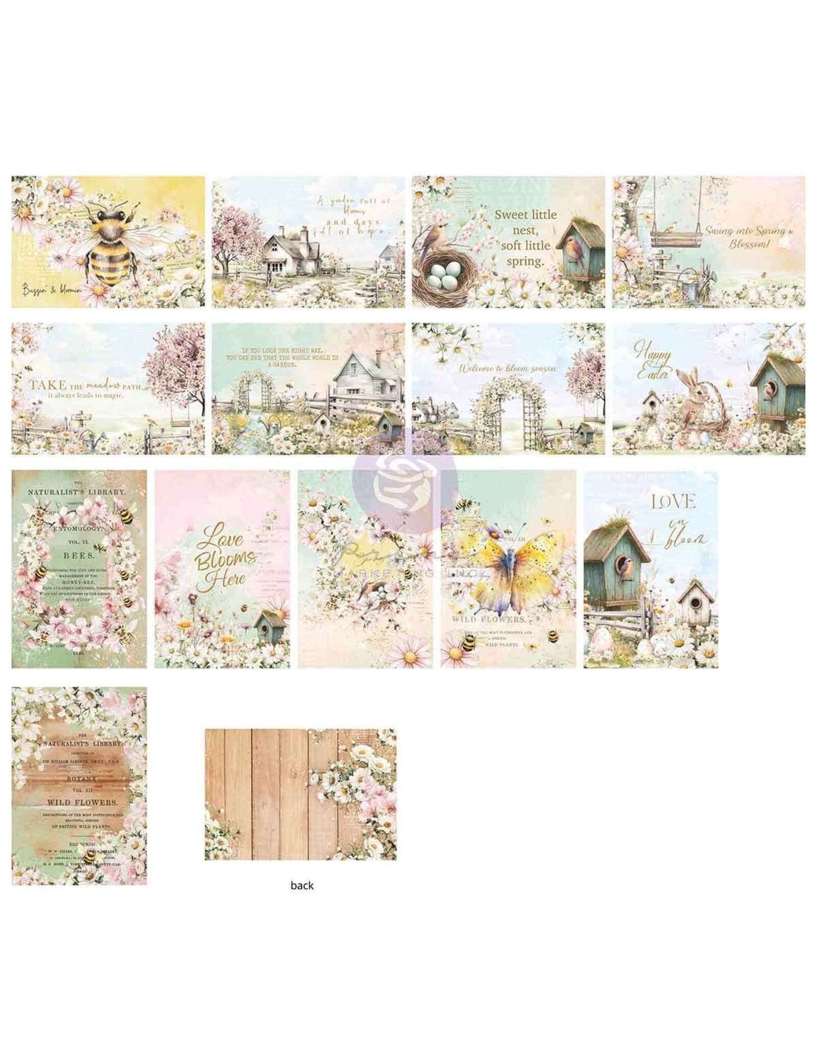 PRIMA PRIMA AMONG THE WILDFLOWERS 4x6 JOURNALING NOTECARDS 45 SHEETS